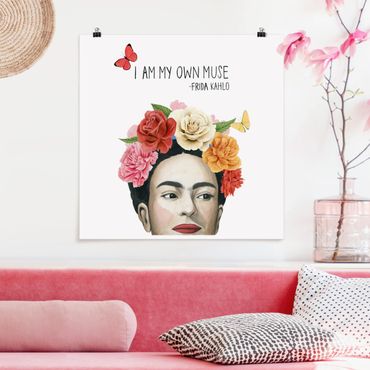Poster - Pensieri di Frida - Muse - Quadrato 1:1