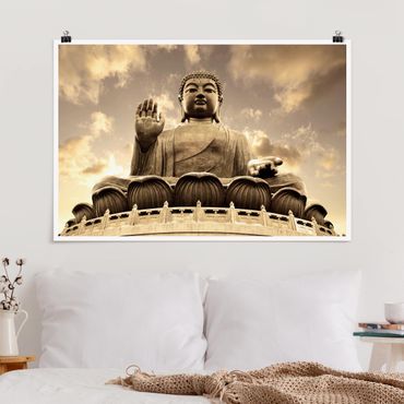 Poster - Big Buddha Seppia - Orizzontale 2:3