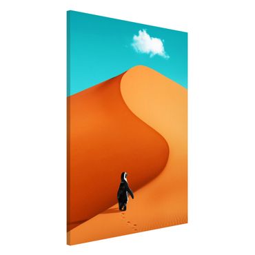 Lavagna magnetica - Deserto Con Penguin - Formato verticale 2:3