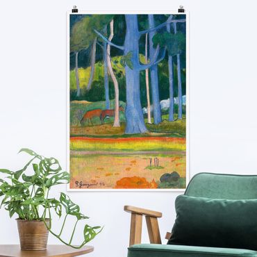 Poster - Paul Gauguin - Paesaggio Foresta - Verticale 3:2