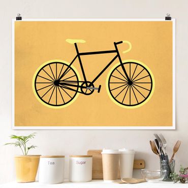 Poster - Bicicletta in giallo - Orizzontale 2:3