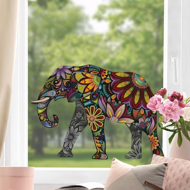 Adesivi da finestra no.651 Elephant Pattern