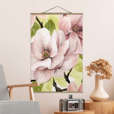 Foto su tessuto da parete con bastone - Magnolia Blush I - Verticale 3:2