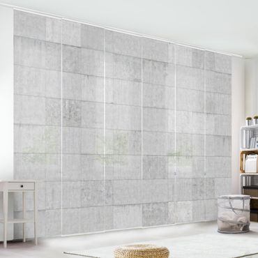 Tende scorrevoli set - Concrete Tile Look Grey