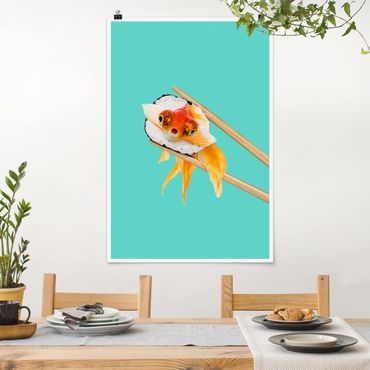 Poster - Jonas Loose - Sushi con Goldfish - Verticale 3:2