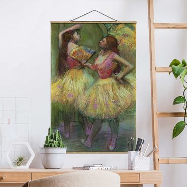 Foto su tessuto da parete con bastone - Edgar Degas - Due danzatori - Verticale 3:2