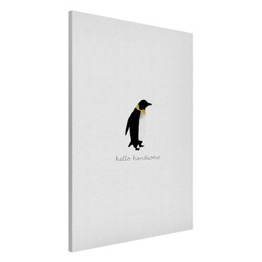 Lavagna magnetica - Citazione pinguino Hello Handsome