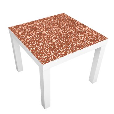 Carta adesiva per mobili IKEA - Lack Tavolino Aboriginal dot pattern Brown