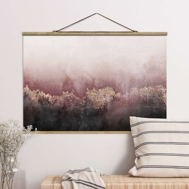 Foto su tessuto da parete con bastone - Elisabeth Fredriksson - Alba Dorata Rosa - Orizzontale 2:3