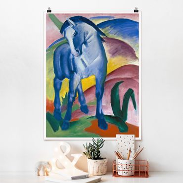 Poster - Franz Marc - Blue Horse - Verticale 4:3