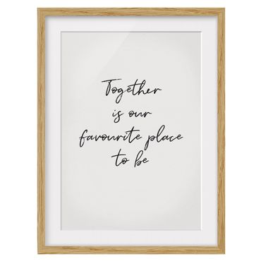 Poster con cornice - Favourite Together