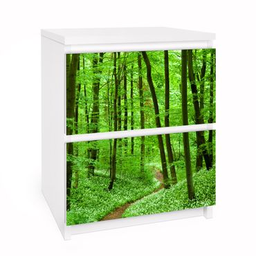Carta adesiva per mobili IKEA - Malm Cassettiera 2xCassetti - Romantic Forest Track
