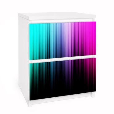 Carta adesiva per mobili IKEA - Malm Cassettiera 2xCassetti - Rainbow Display