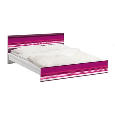 Carta adesiva per mobili IKEA - Malm Letto basso 180x200cm Pink Ethnomix