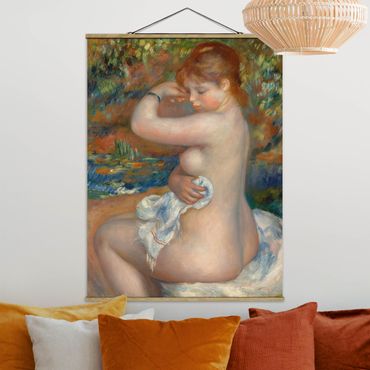 Foto su tessuto da parete con bastone - Auguste Renoir - Bagnanti - Verticale 4:3