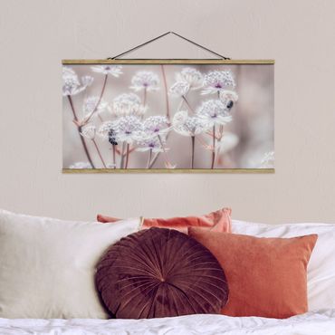 Foto su tessuto da parete con bastone - Leggeri fiori selvatici - Orizzontale 2:1