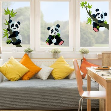 Adesivi da finestra Panda bear set