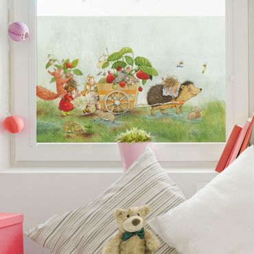 Decorazione per finestre - The Strawberry Fairy - With Hedgehog