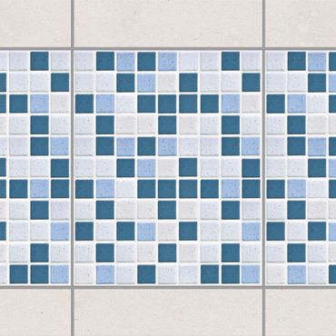 Adesivo per piastrelle - Mosaic Tiles Blue Gray 20x25 cm
