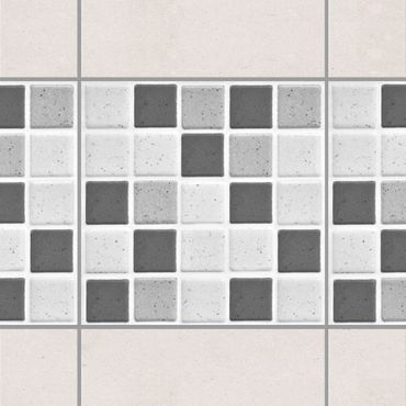 Adesivo per piastrelle - Mosaic Tiles Gray 10x10 cm