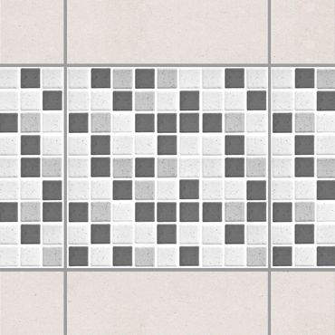 Adesivo per piastrelle - Gray Mosaic Tiles 20x20 cm
