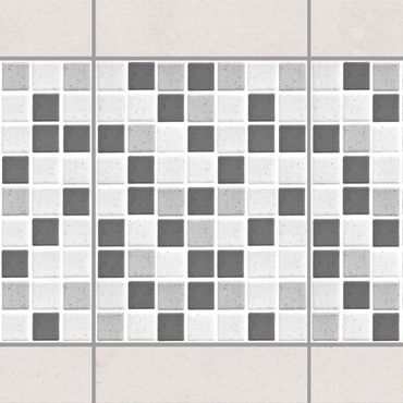 Adesivo per piastrelle - Mosaic Tiles Gray 15x20 cm
