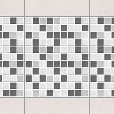 Adesivo per piastrelle - Mosaic Tiles Gray 20x25 cm