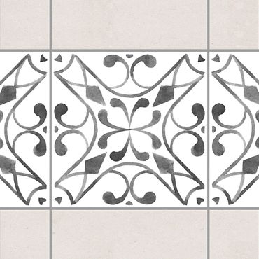 Adesivo per piastrelle - Pattern Gray White Series No.3