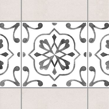 Adesivo per piastrelle - Pattern Gray White Series No.4