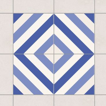 Adesivo per piastrelle - Set - Moroccan tiled backsplash from 4 tiles 10cm x 10cm