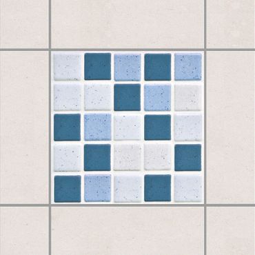 Adesivo per piastrelle - Mosaic Tiles Blue Gray 10x10 cm