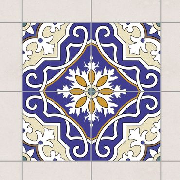 Adesivo per piastrelle - Set - Ornament from 4 Spanish tiles 10cm x 10cm