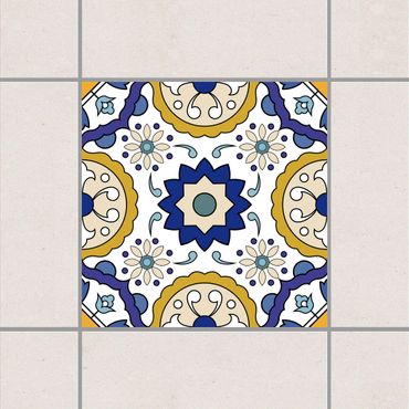Adesivo per piastrelle - Portuguese tiles mirror of Azulejo 10cm x 10cm