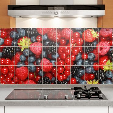Adesivo per piastrelle - Fruity berries Formato orizzontale
