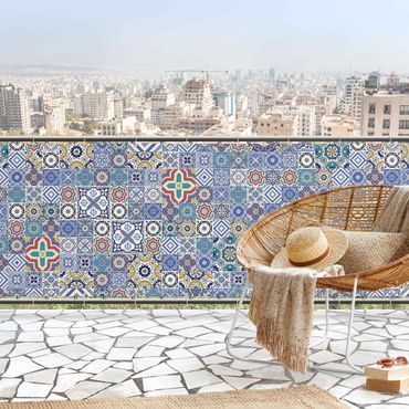 Telo frangivista per balcone - Muro piastrellato - Elaborate piastrelle portoghesi