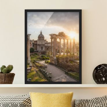 Poster con cornice - Forum Romanum all'alba