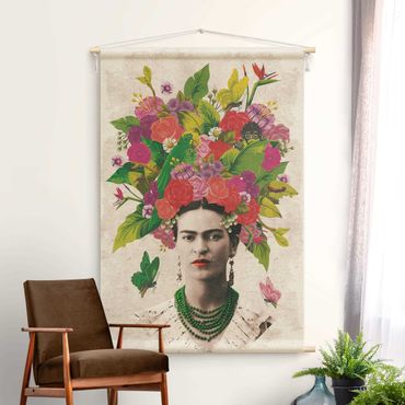 Arazzo da parete - Frida Kahlo - Ritratto di fiori