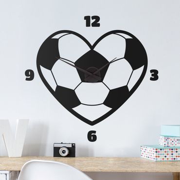 Adesivo murale orologio - Fußballuhr