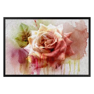 Zerbino - Watercolor Painting sketch with rose