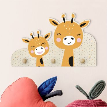 Appendiabiti per bambini - Giraffa con il suo piccolo