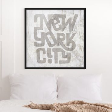 Poster con cornice|Graffiti Art Calligrafia New York City