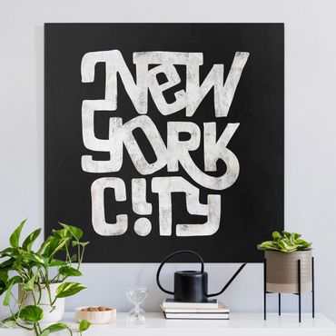 Stampa su tela - Graffiti Art Calligrafia New York City Nero