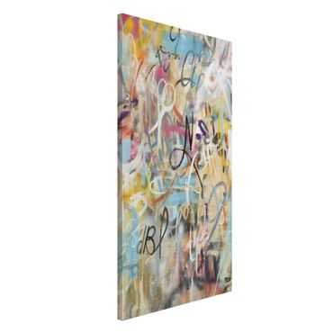 Lavagna magnetica - Graffiti Freedom in pastello - Formato verticale 3:4
