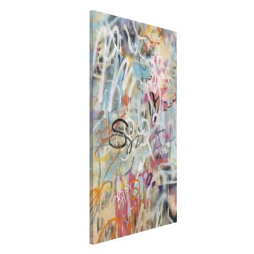Lavagna magnetica - Graffiti Love in pastello - Formato verticale 3:4