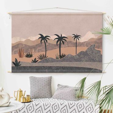 Arazzo da parete - Paesaggio grafico con palme
