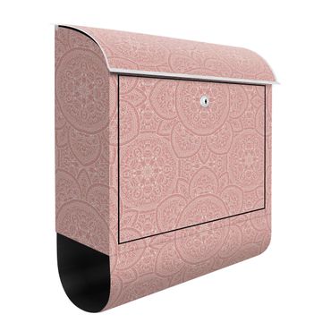 Cassetta postale - Grande decorazione mandala in rosa antico