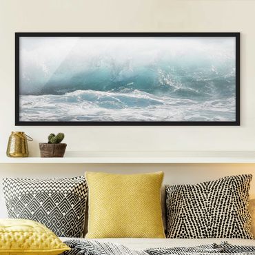 Poster con cornice - Grande onda alle Hawaii