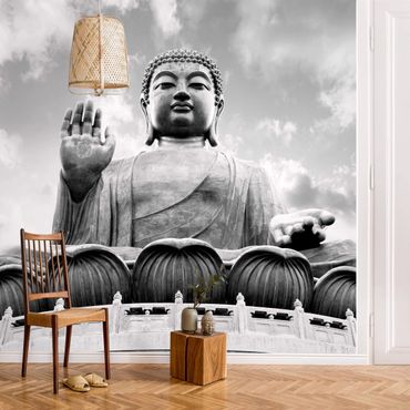 Carta da parati - Grande Buddha in bianco e nero