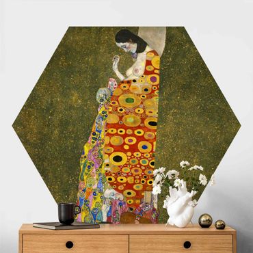 Carta da parati esagonale adesiva con disegni - Gustav Klimt - La speranza II