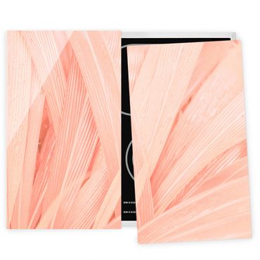 Coprifornelli in vetro - Palm Leaves Pink